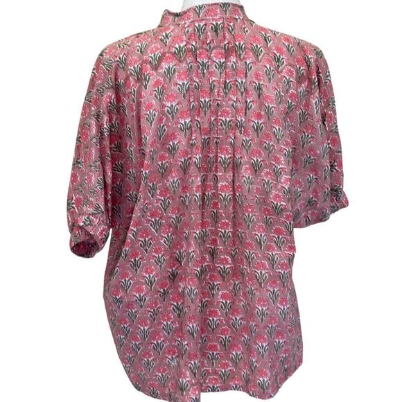 Mod's Mahal top, pink/gray, global inspired, bohemian, hippie, cottagecore - Picture 3 of 6